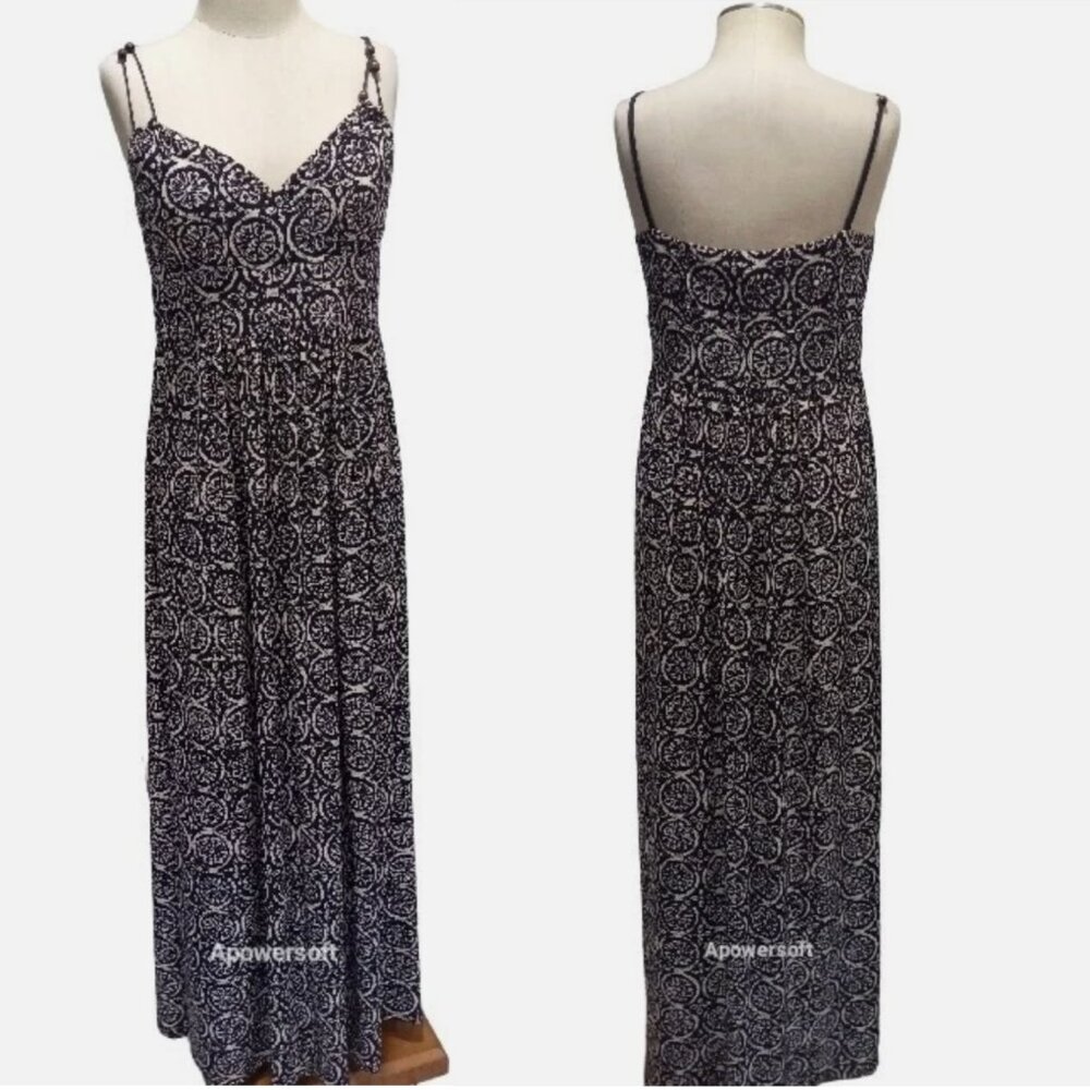 LAUREN Ralph Lauren Paisley Print Jersey Knit Maxi Dress Size 10